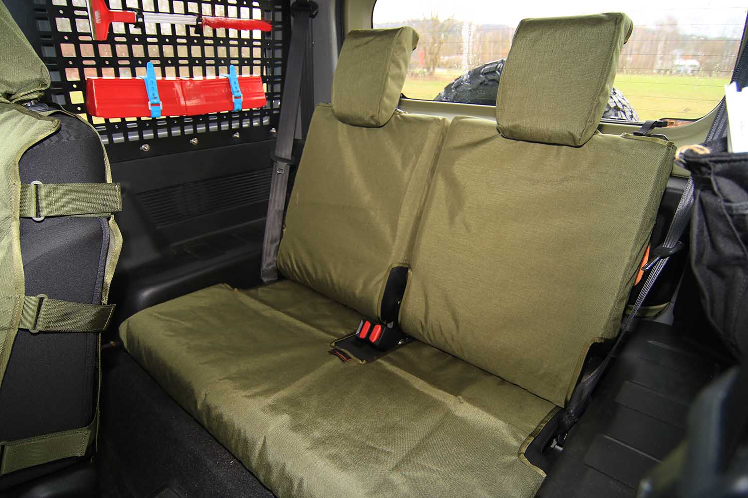 Seat cover, rear seat, for Suzuki Jimny 2, olive