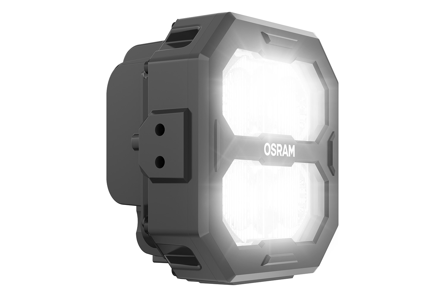 OSRAM LEDriving Cube PX3500 Ultra Wide Beam, seitliche Ansicht, leuchtend