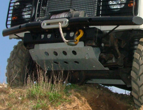 Unterfahrschutz mit Bergeösen für Defender