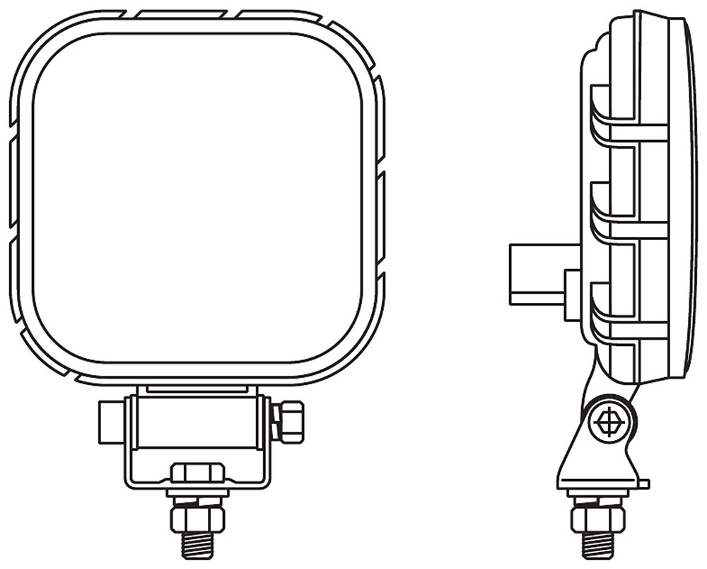 VX120S-WD, eckig, Rückfahrscheinwerfer, ECE Zertifizierung