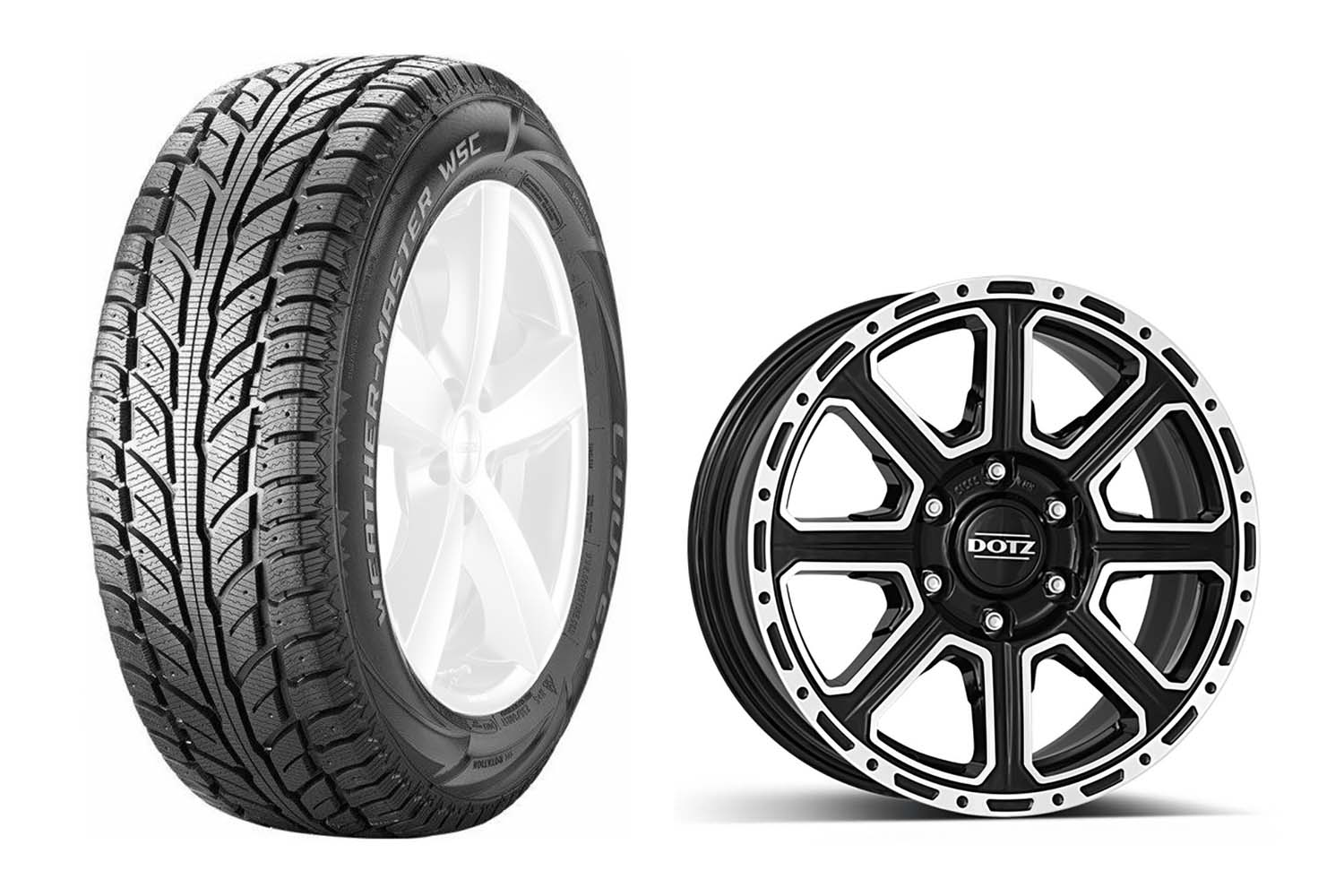 Cooper Weathermaster WSC 265/65R18 auf Alufelge Dotz Kalahari Dark 8x18" ET30