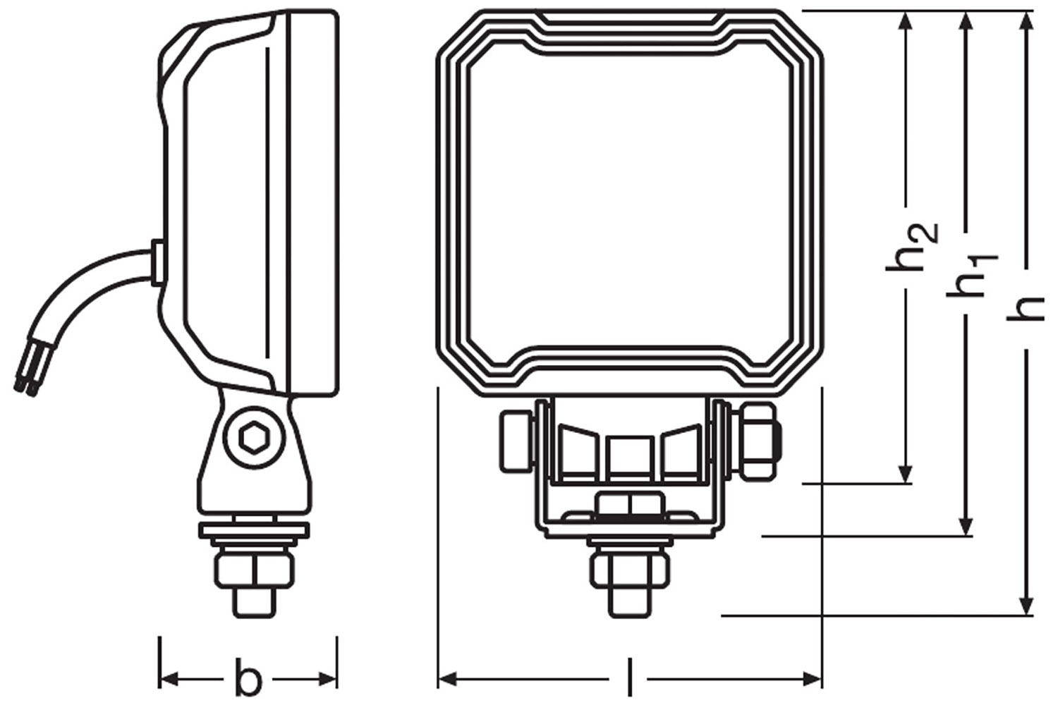 Zeichnung, WL VX100 WD, eckig