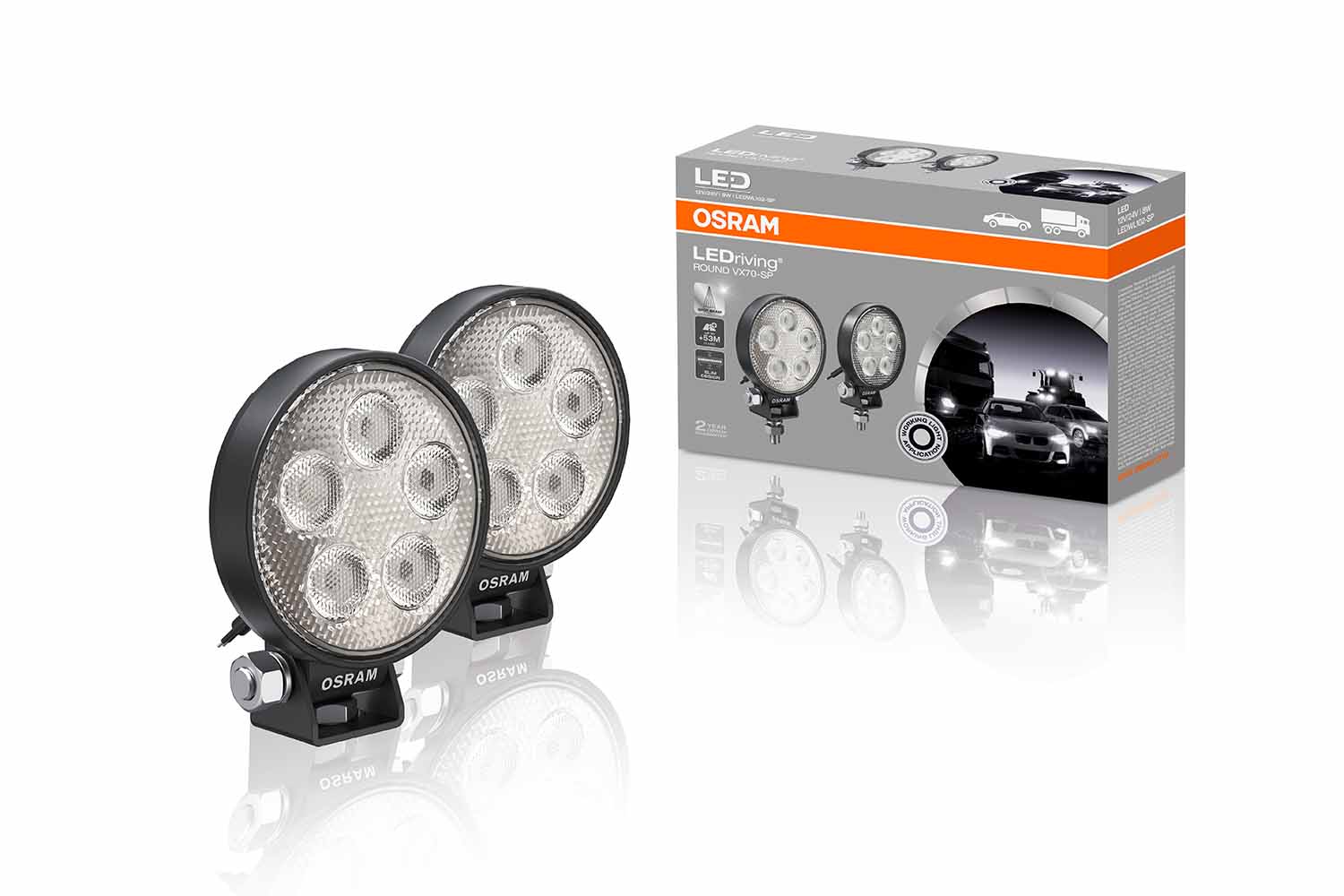 Osram LED WL rund VX70-SP Set, Arbeitsscheinwerfer