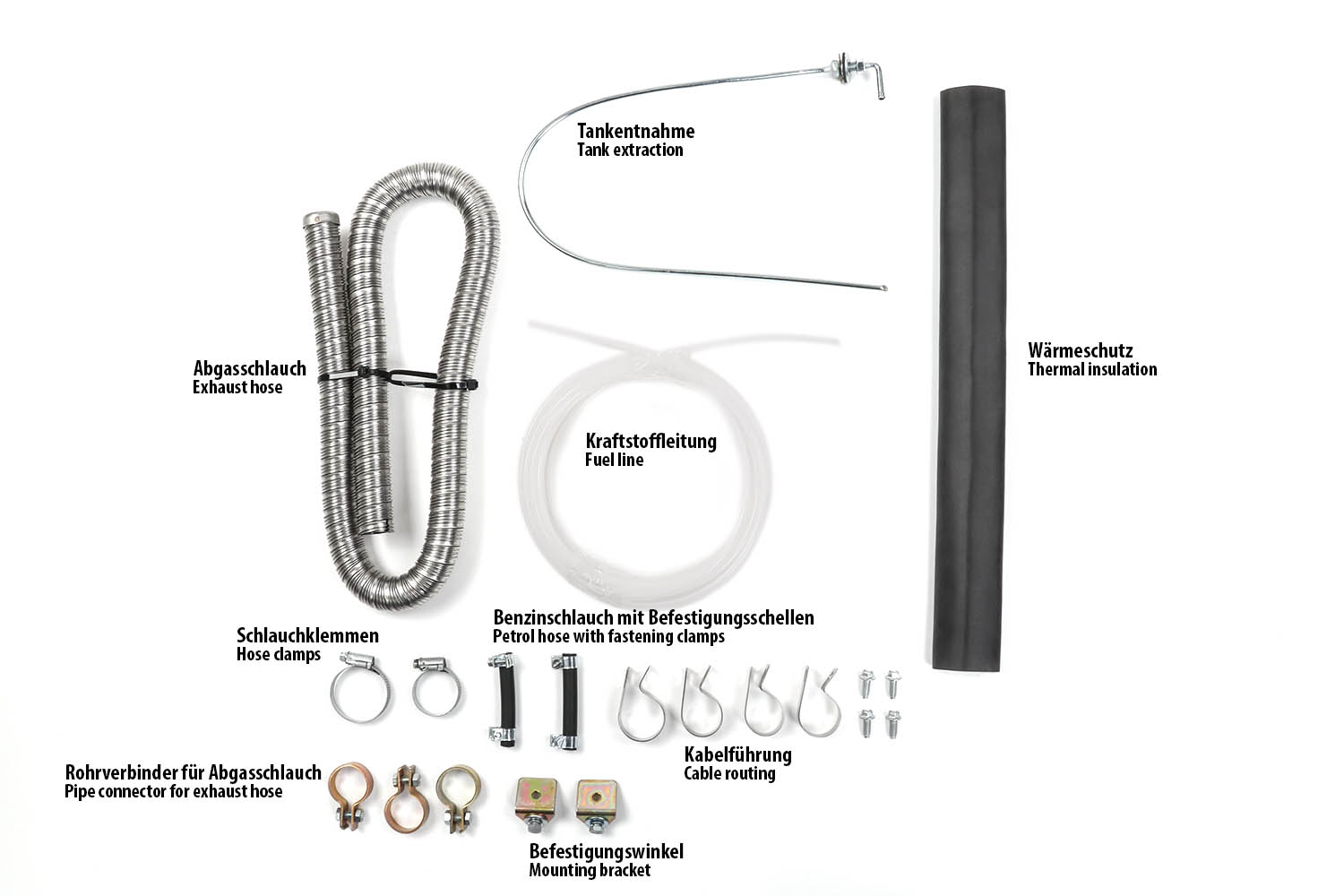 Verschleißkit mit Tankentnahme und Abgasrohr für Autoterm Air 2D / 4D