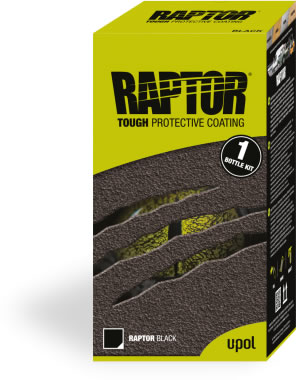 U-POL RAPTOR Beschichtung - 1 Bottle Kit, Beschichtung & Härter, schwarz