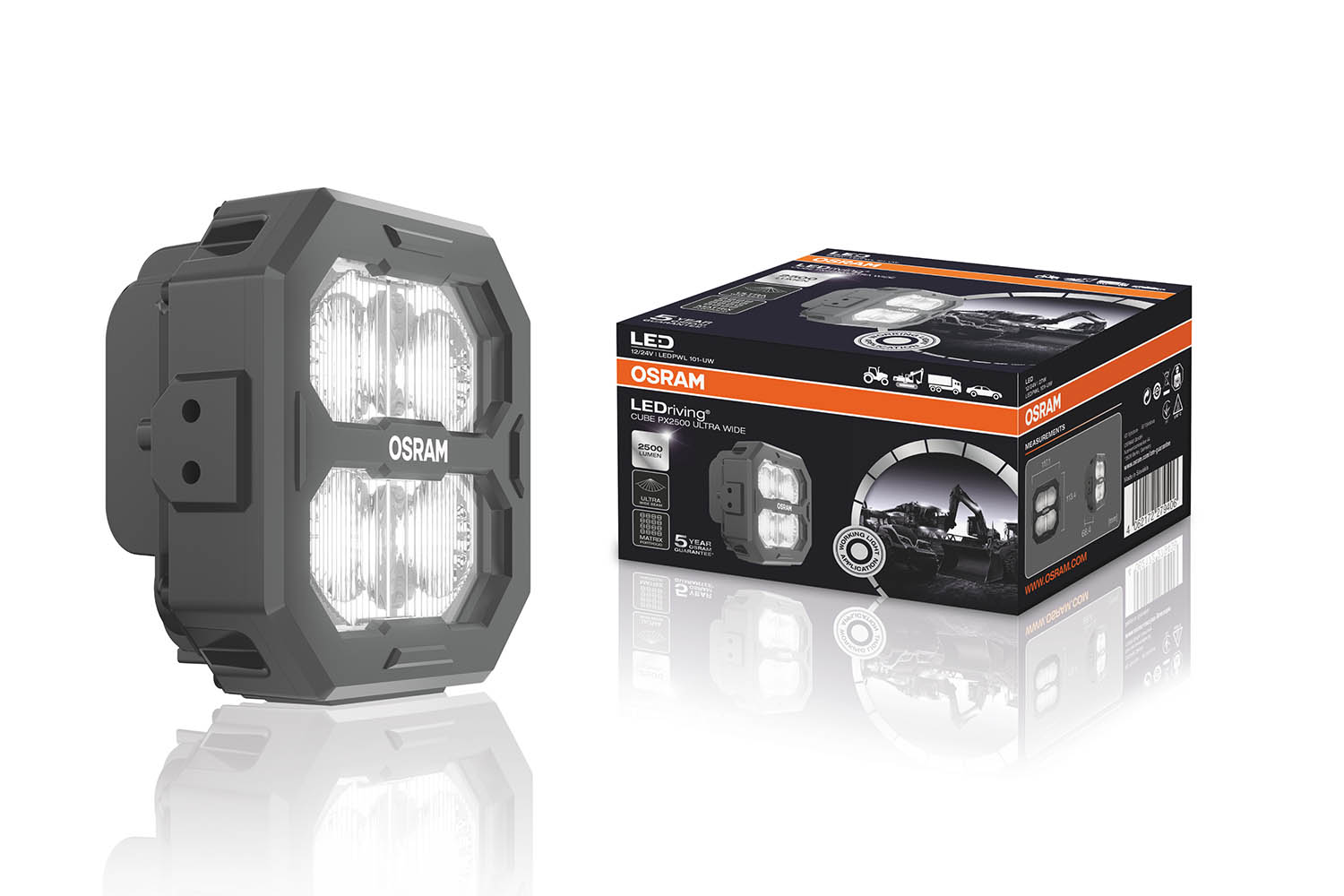 LEDriving Cube von OSRAM, 2500PX, Ultra Wide Beam