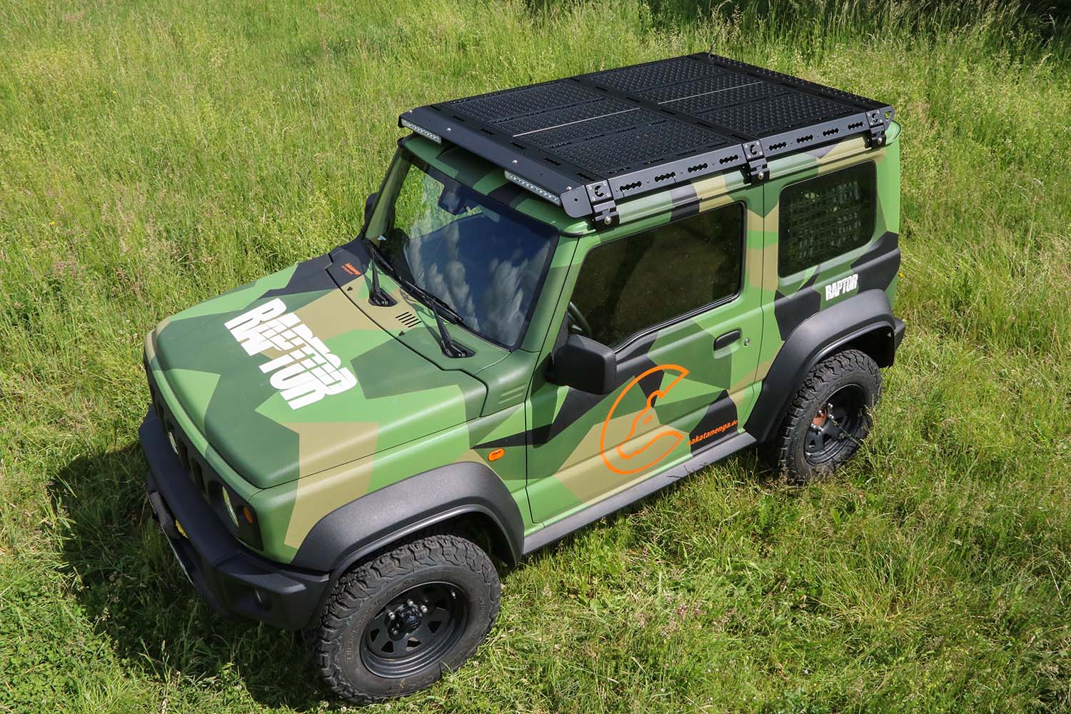 CargoBear 2.0 Systemdachträger inkl. Windschott und Abschlussträger - für Suzuki Jimny II, GJ / HJ