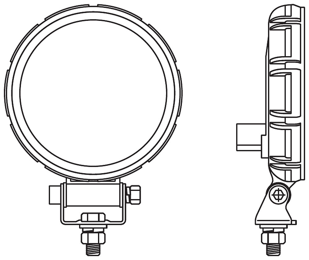 VX120R-WD, rund, Rückfahrscheinwerfer, ECE Zertifizierung