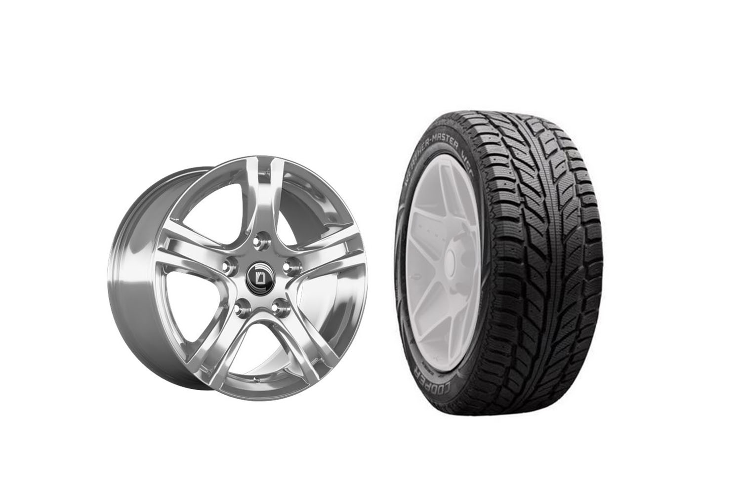 Komplettradsatz Cooper Weathermaster WSC 255/55R20 110T, Alufelge Diewe Amaro 9x20"ET