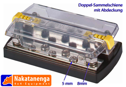 Dual-Sammelschiene für Strom und Masse