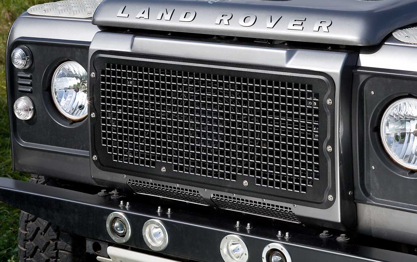 Heritage Style Kühlergrill Aluminium für Land Rover Defender, mit Klimaanlage, schwarz