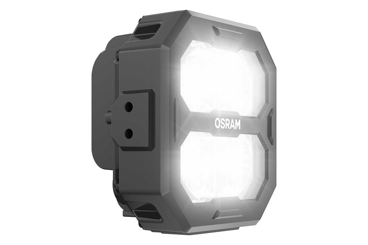 OSRAM LEDriving Cube PX2500 Ultra Wide Beam, seitliche Ansicht, leuchtend