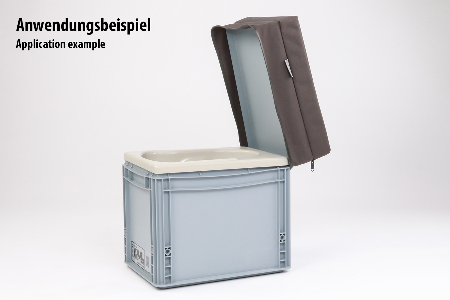 Sitzauflage für Mini-TrockenTrennToilette KoMa Kackbox, grau