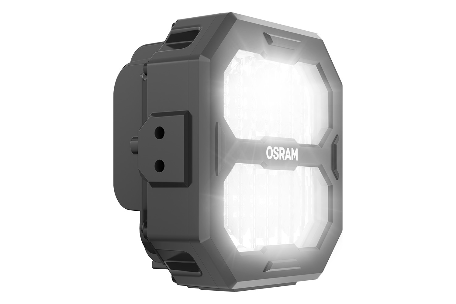 OSRAM LEDriving Cube PX2500 Flood, seitliche Ansicht, leuchtend