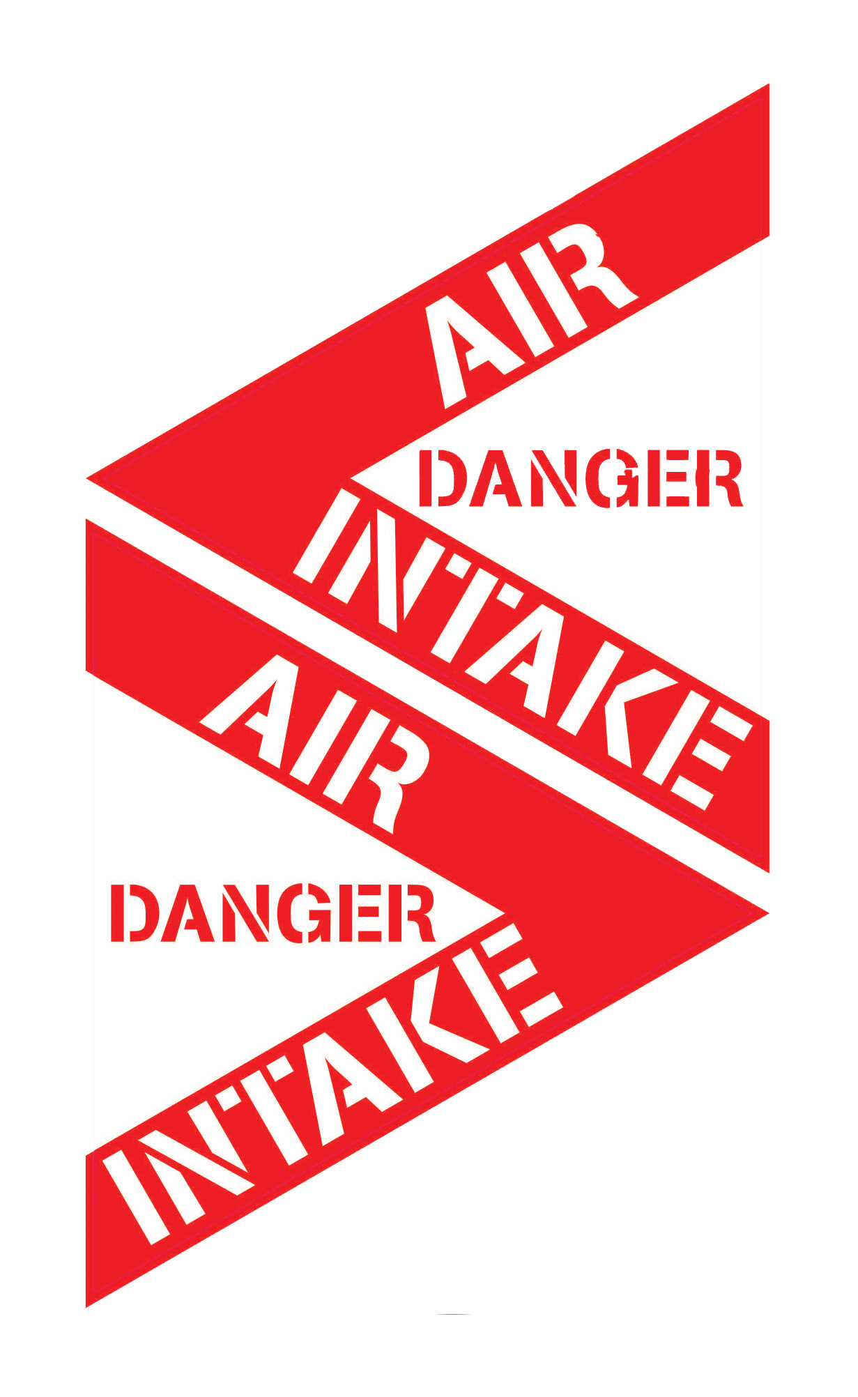 Aufkleber: DANGER AIR INTAKE