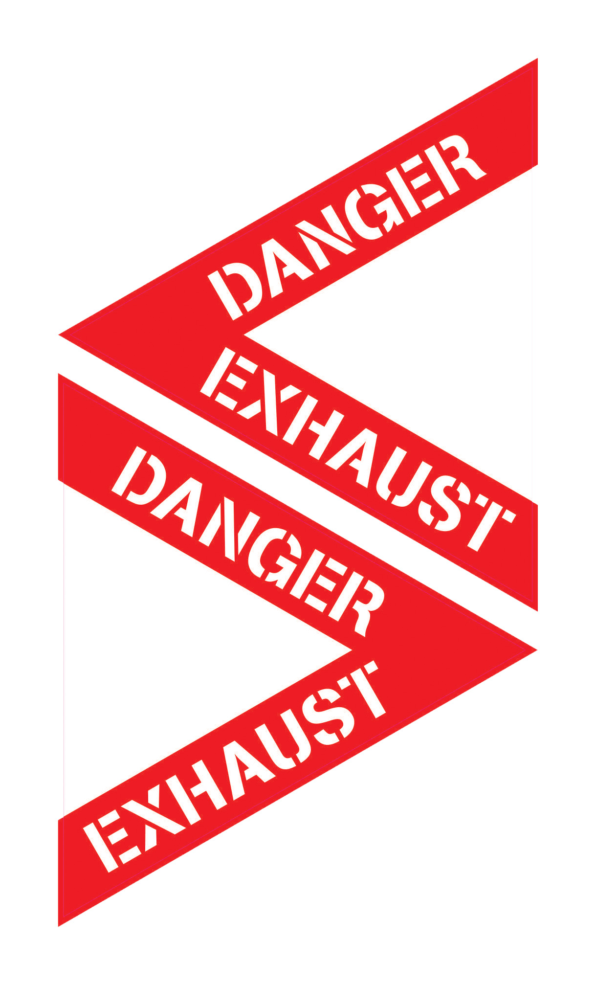 Aufkleber: DANGER EXHAUST