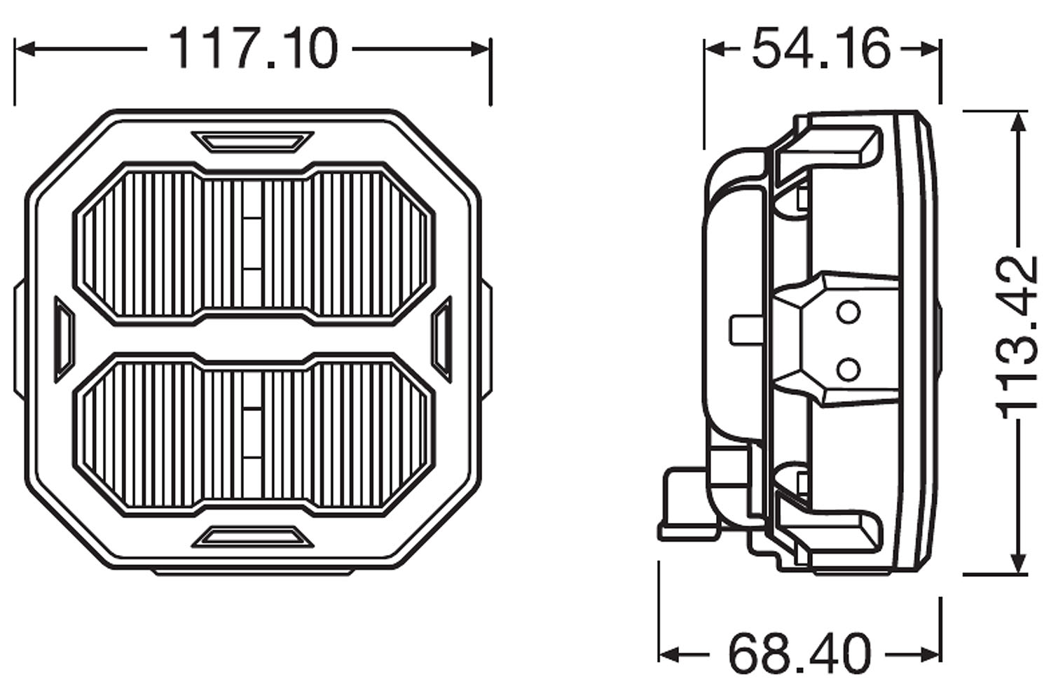 Maße, OSRAM PX1500 Ultra Wide Beam Scheinwerfer