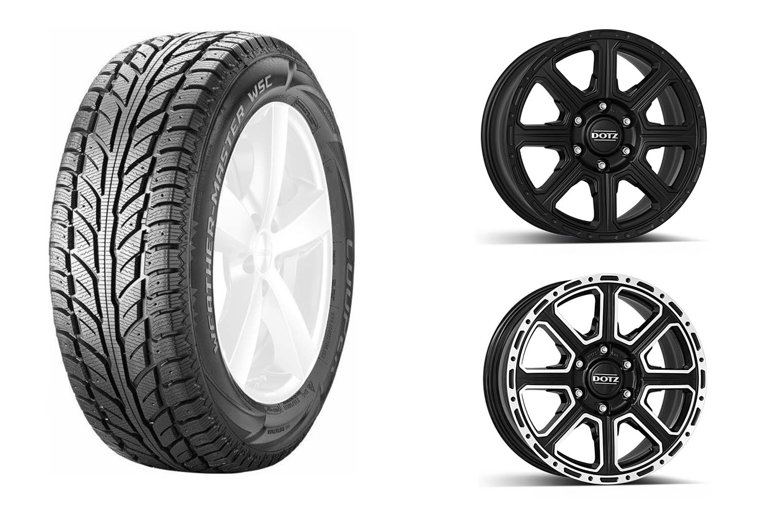 Komplettradsatz Cooper Weathermaster WSC 265/65R18 auf Alufelge Dotz Kalahari 8x18" ET30