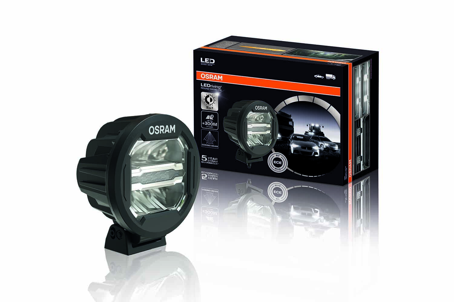 Osram LED MX180-CB 7'' Round mit PL, Zusatzscheinwerfer