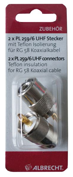 PL 259-6 Stecker, Alan PL259/6 Stecker, für RG58 Koaxialkabel