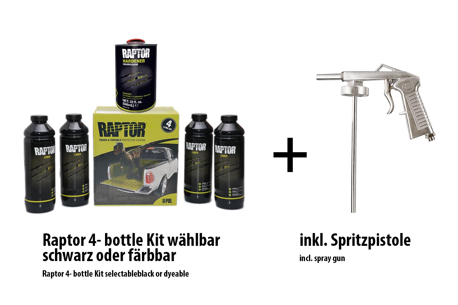 Raptor 4-bottle Kit inkl. Spritzpistole