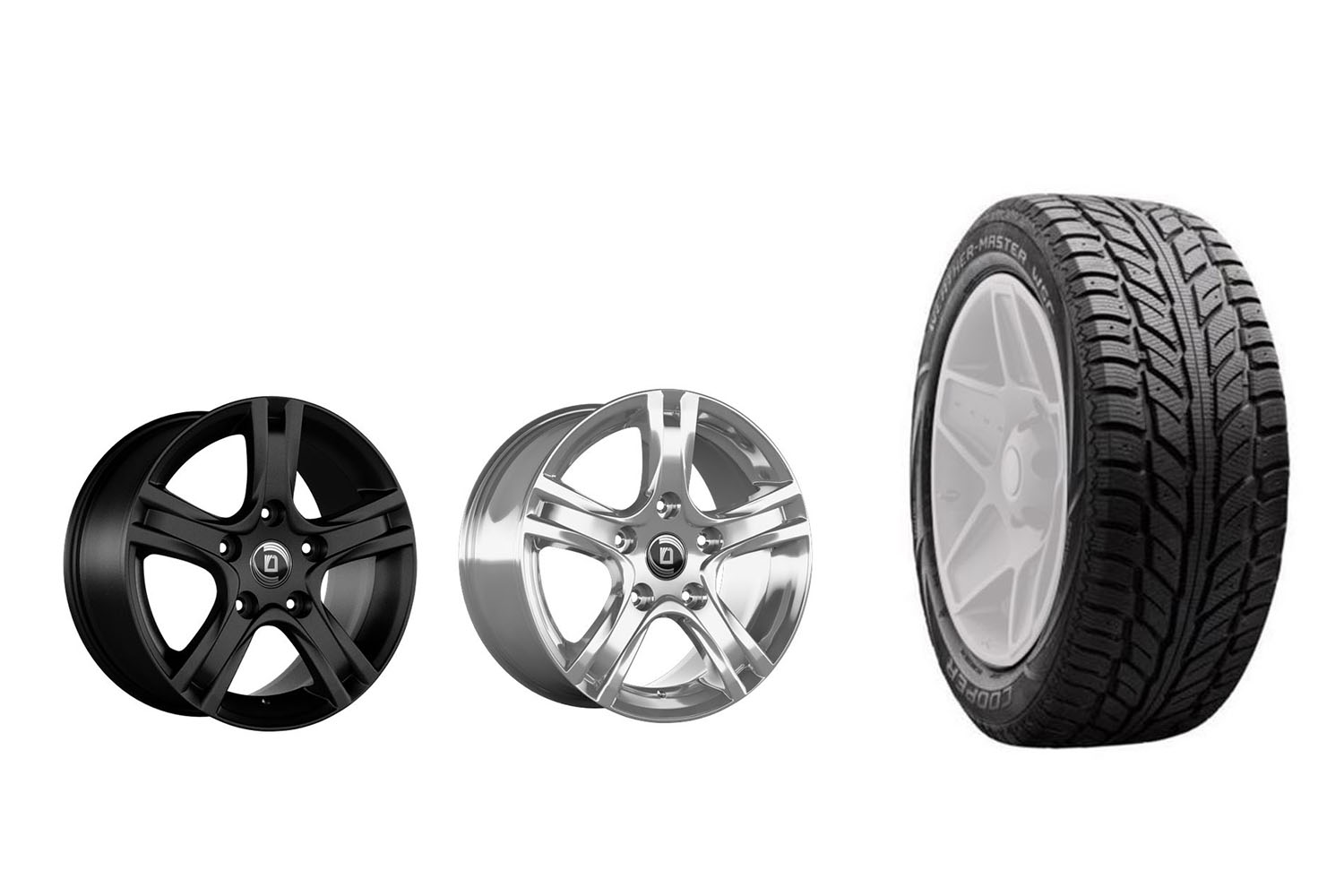 Komplettradsatz Cooper Weathermaster WSC 255/55R20 110T, Alufelge Diewe Amaro 9x20"ET