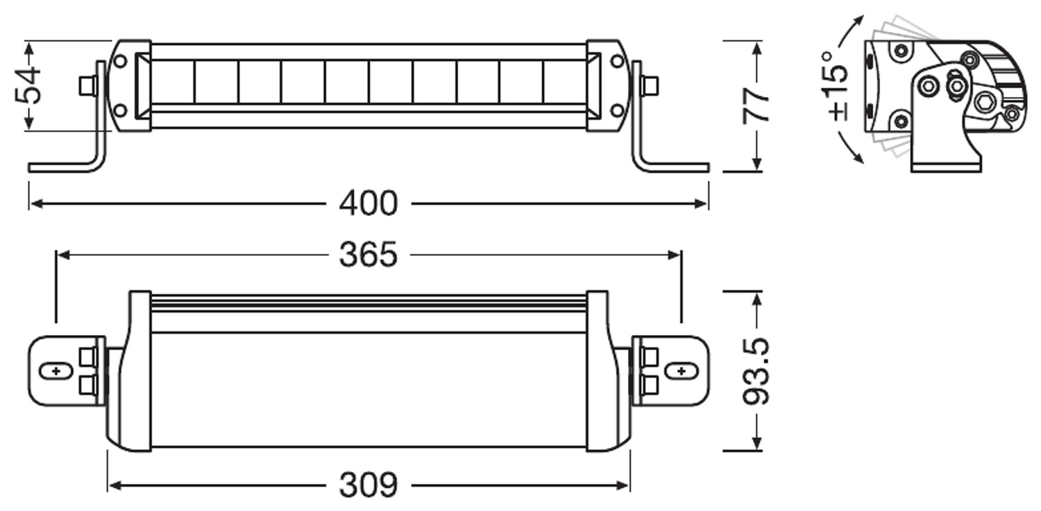 Osram LED Lightbar FX250-SP, Zusatzscheinwerfer mit Zulassung