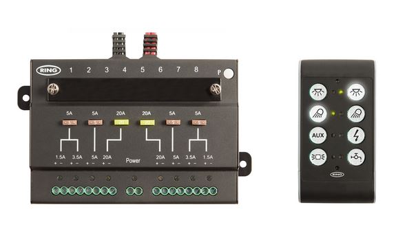 Remote control for the power supply of 8 additional electrical products