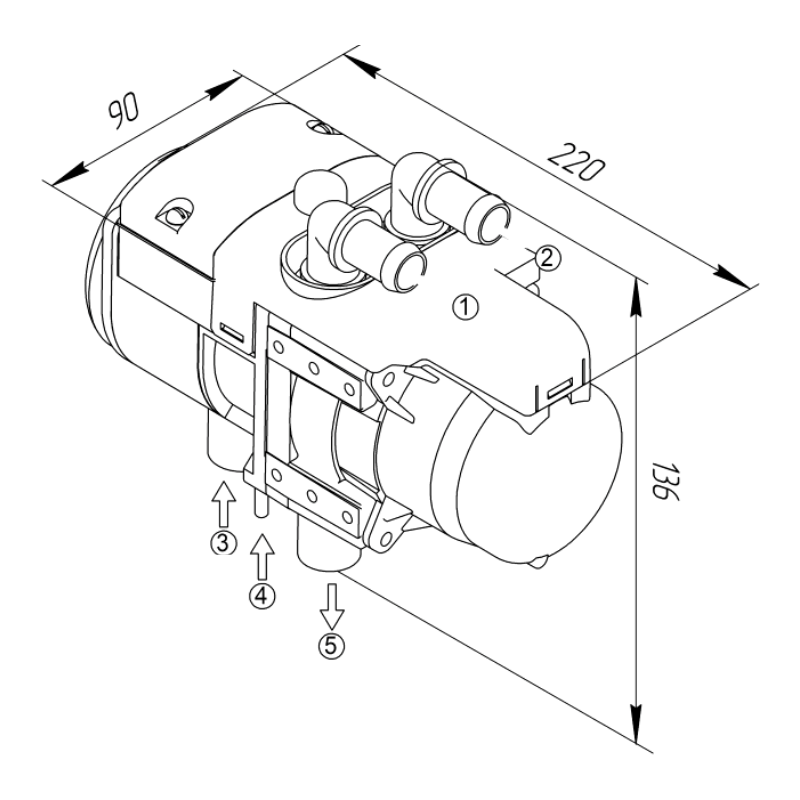 AUTOTERM Flow 5D Wasserheizung 24 Volt (DIESEL)